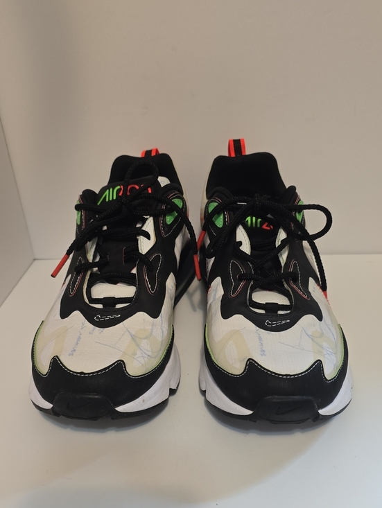 Nike Air200 CU6647 Mens Black and White Athletic Sneakers with Neon Green Orange main image 4